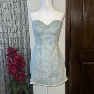 Wild Honey - strapless jeans dress